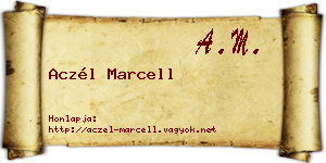 Aczél Marcell névjegykártya