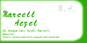 marcell aczel business card
