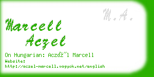 marcell aczel business card